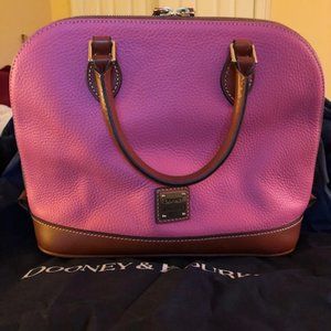 Dooney & Bourke Pink Pebbled Leather Zip Zip Bag